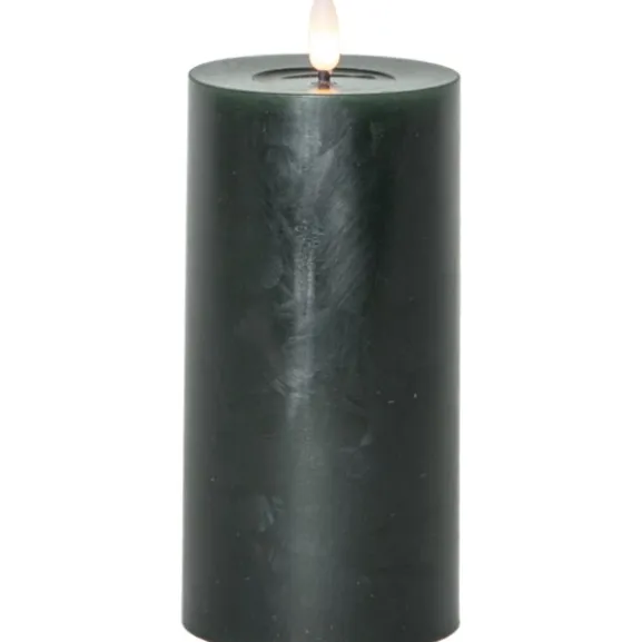 LED Blockljus Flamme Flow Grön 17,5cm