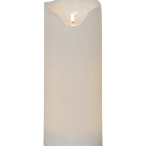 LED Blockljus Flamme Grand Vit 40cm
