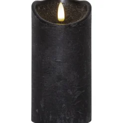 LED Blockljus Flamme Rustic Svart 15 cm