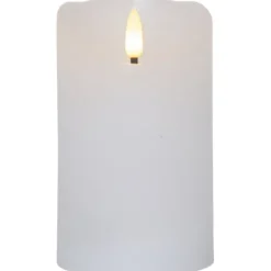 LED Blockljus Flamme Rustic Vit 12,50 cm