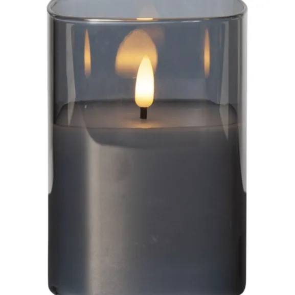 LED Blockljus Flamme Svart 12,5cm