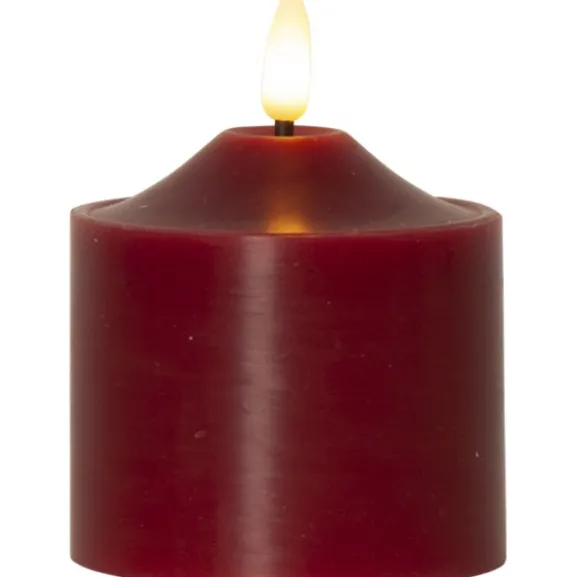 LED Blockljus Flamme Top Röd 9,5cm
