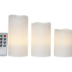 LED Blockljus 3-pack May Vit 15cm