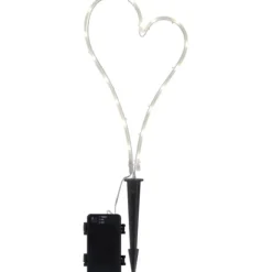 LED Gravljus Decorationheart Vit 39cm