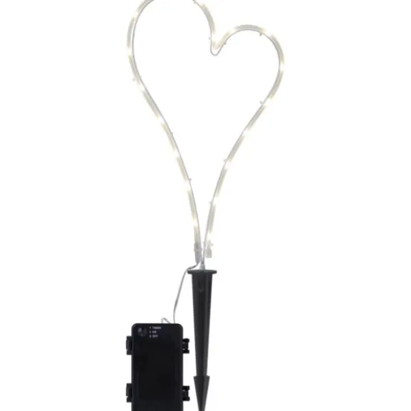 LED Gravljus Decorationheart Vit 39cm