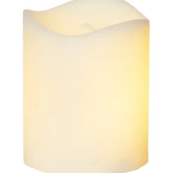 LED Gravljus Flame candle, vit 7cm