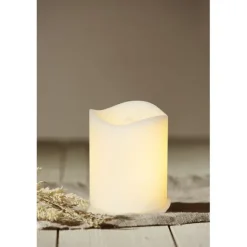 LED Gravljus Flame candle, vit 7cm