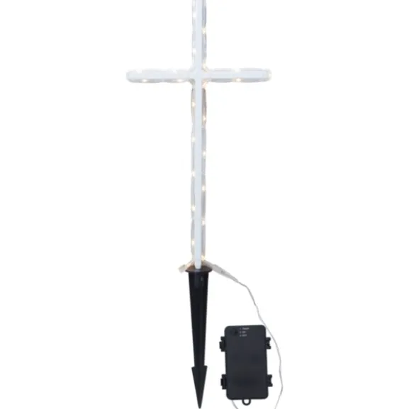 LED Gravljus GraveCross Vit 42cm