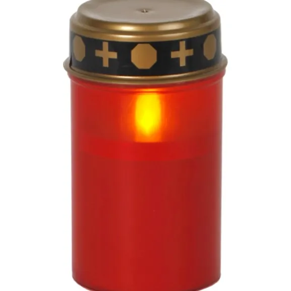 LED Gravljus Serene Röd 12cm