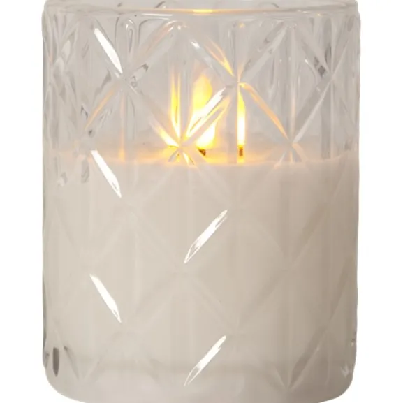 LED Ljus Flamme Romb Transparent 12,5cm
