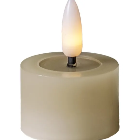 LED Värmeljus 2-pack Flamme Flow Beige 5cm