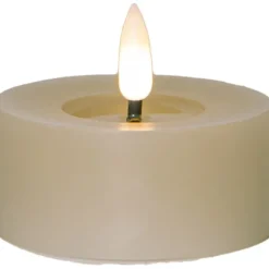 LED Värmeljus 2-pack Flamme Flow Beige 5,5cm