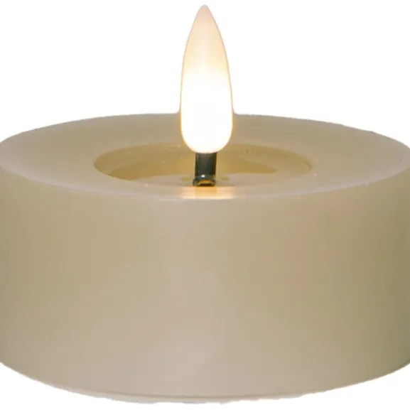 LED Värmeljus 2-pack Flamme Flow Beige 5,5cm