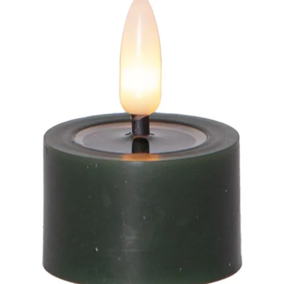 LED Värmeljus 2-pack Flamme Flow Grön 5cm