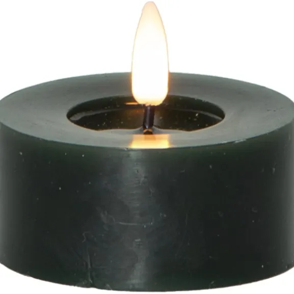 LED Värmeljus 2-pack Flamme Flow Grön 5,5cm