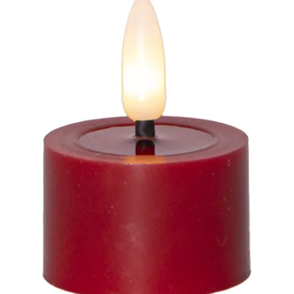 LED Värmeljus 2-pack Flamme Flow Röd 5cm