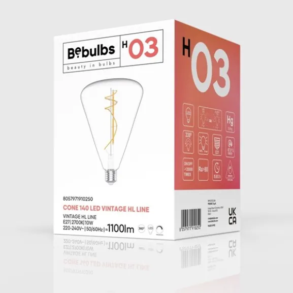 LED-lampa Clear 10W E27 cone dimbar