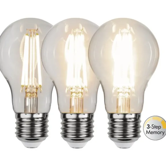 LED-lampa E27 A60 Clear 3-step memory 6.5W