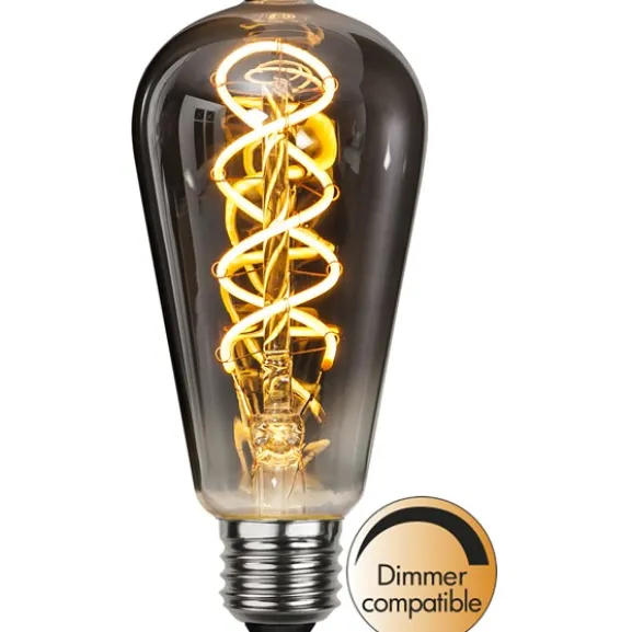 LED-lampa E27 edison Decoled Spiral Smoke 2W dimbar