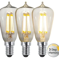 LED-lampa E14 edison klar 3-stegsdimmer 2,5W