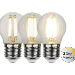 LED-lampa E27 G45 Clear 3-step memory 4.2W