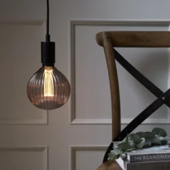 LED-lampa E27 glob 125mm Decoled New Generation Classic, rökgrå 1W