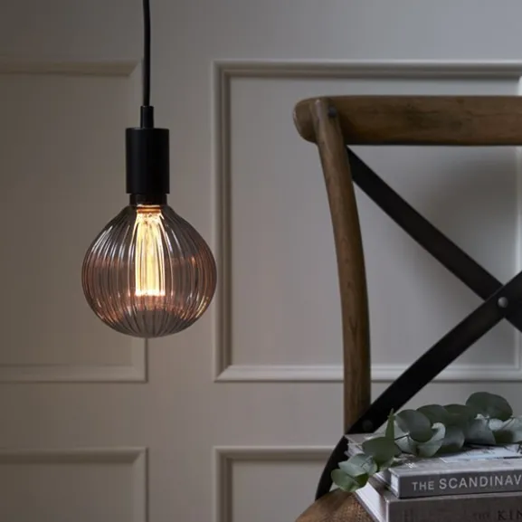 LED-lampa E27 glob 125mm Decoled New Generation Classic, rökgrå 1W