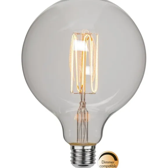 LED-lampa E27 glob 125mm Decoled Grace Clear 3,8W dimbar