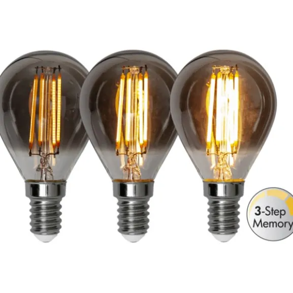 LED-lampa E14 klot 2,9W Soft Glow Smoke 3-Step Memory