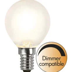 LED-lampa E14 klot 4W(35W), Frosted dimbar