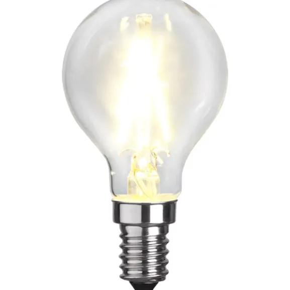 LED-lampa E14 klotlampa Clear, 2W(25W)