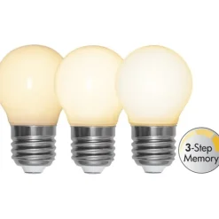 LED-lampa E27 klotlampa opal 3-step memory 4W(32W)