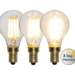LED-lampa E14 klotlampa Soft Glow 4W 3-step memory