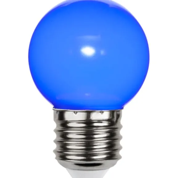 LED-lampa E27 klotlampa 1W blå