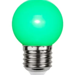 LED-lampa E27 klotlampa 1W grön