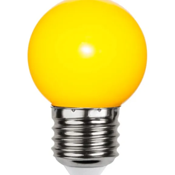 LED-lampa E27 klotlampa 1W gul