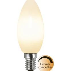 LED-lampa E14 kronljus Opaque Filament Opal, dimbar