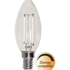 LED-lampa E14 kronljus, 2W(25W) vitt filament, dimbar