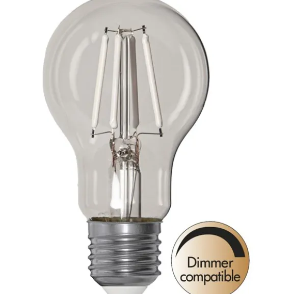 LED-lampa E27 normal , 4.5W(40W) vitt filament, dimbar