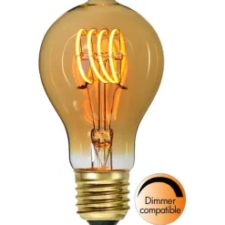 LED-lampa E27 normal Decoled Spiral Amber, 2.5W dimbar