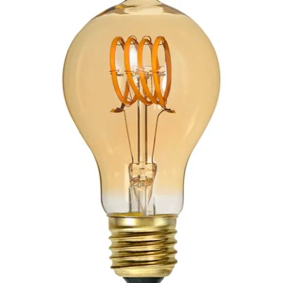 LED-lampa E27 normal Decoled Spiral Amber, 2.5W dimbar
