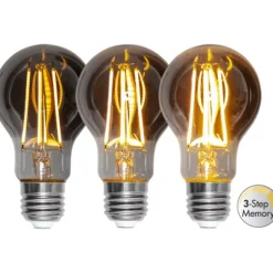 LED-lampa E27 normal 3,9W Soft Glow Smoke 3-Step Memory