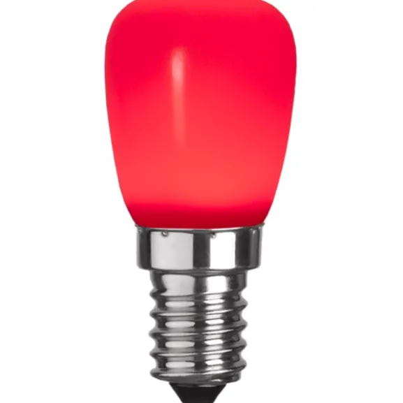 LED-lampa E14 päron 0,9W röd