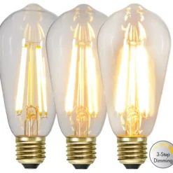 LED-lampa E27 ST64 Soft Glow 3-step memory 6.5W