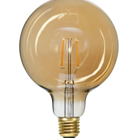 LED-lampa E27 0,75W glob 125mm Plain Amber, Amber