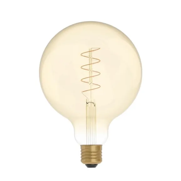 LED-lampa Golden Carbon Line Curved Spiral 4W E27 glob 125mm dimbar