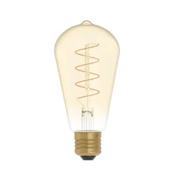 LED-lampa Golden Carbon Line Curved Spiral 4W E27 edison dimbar