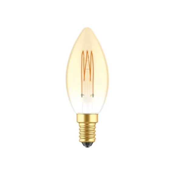 LED-lampa Golden Carbon Line Cage 3,5W E14 kronljus dimbar
