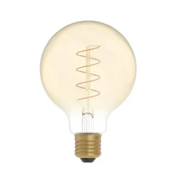 LED-lampa Golden Carbon Line Curved Spiral 4W E27 glob 95mm dimbar