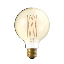 LED-lampa Golden Carbon Line Cage 7W E27 glob 95mm dimbar